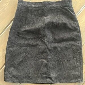 Vintage Genuine Leather Pencil Skirt for Women